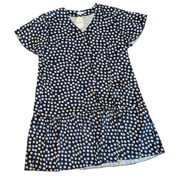 locryz Dresses & Skirts - Locryz daisy blue floral mini dress